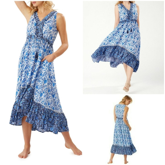 TOMMY‎ BAHAMA Woodblock Print Dress